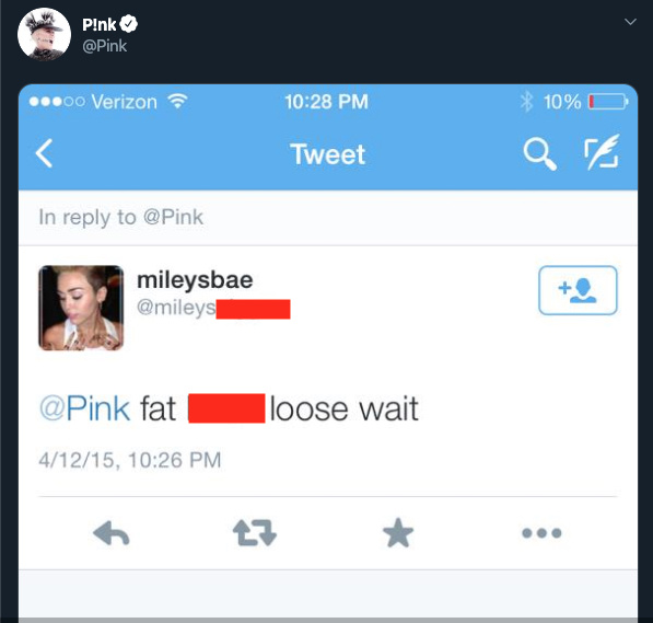 21 Times Pink Clapped Back at Mom-Shamers, Rude Commenters, and More on Social Media