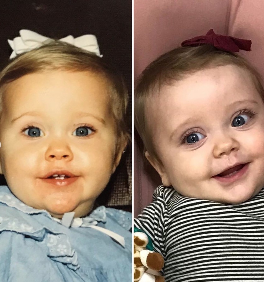 Jessa Duggar Seewald and Her Daughter Are Literal Twins, And She Has the Side-By-Side Shots to Prove It | "I’d say she looks a little like me. Especially the eyes."