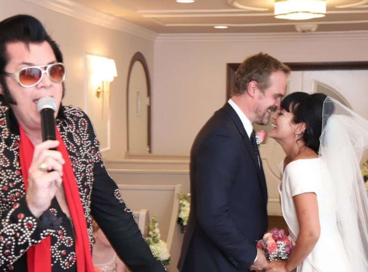 David Harbour And Lily Allen Married By The King Of Rock And Roll Himself | David Harbour and Lily Allen are married and by the king of rock and roll himself!