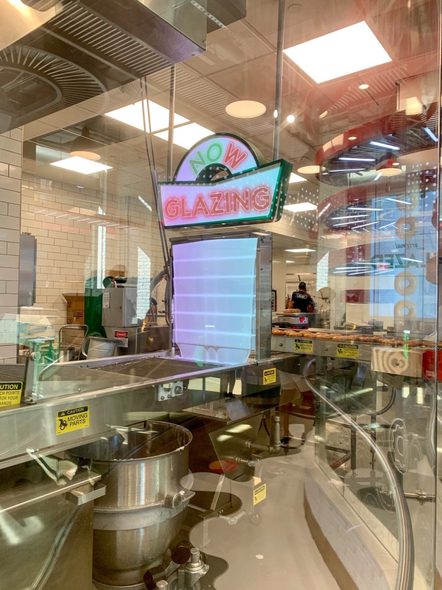 Krispy Kreme Times Square Experience Glaze Waterfall