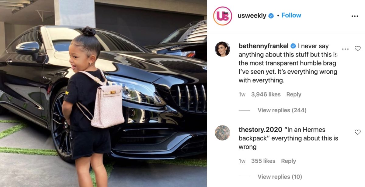 Bethenny Frankel Shames Kylie Jenner Over 12K Backpack