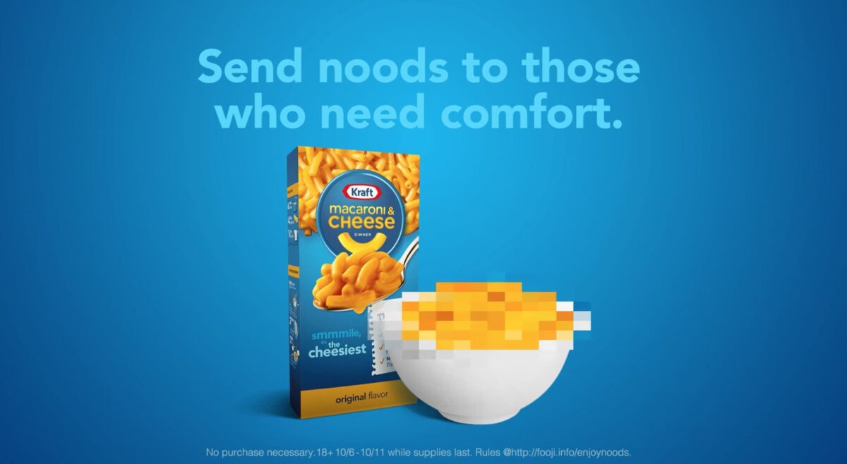 Furious Mothers And QAnon Believers Shut Down Kraft's "Send Noods" Campaign For Sexualizing Mac 'N' Cheese | Kraft Heinz's recent marketing campaign has ruffled some feathers after encouraging people to "send noods."