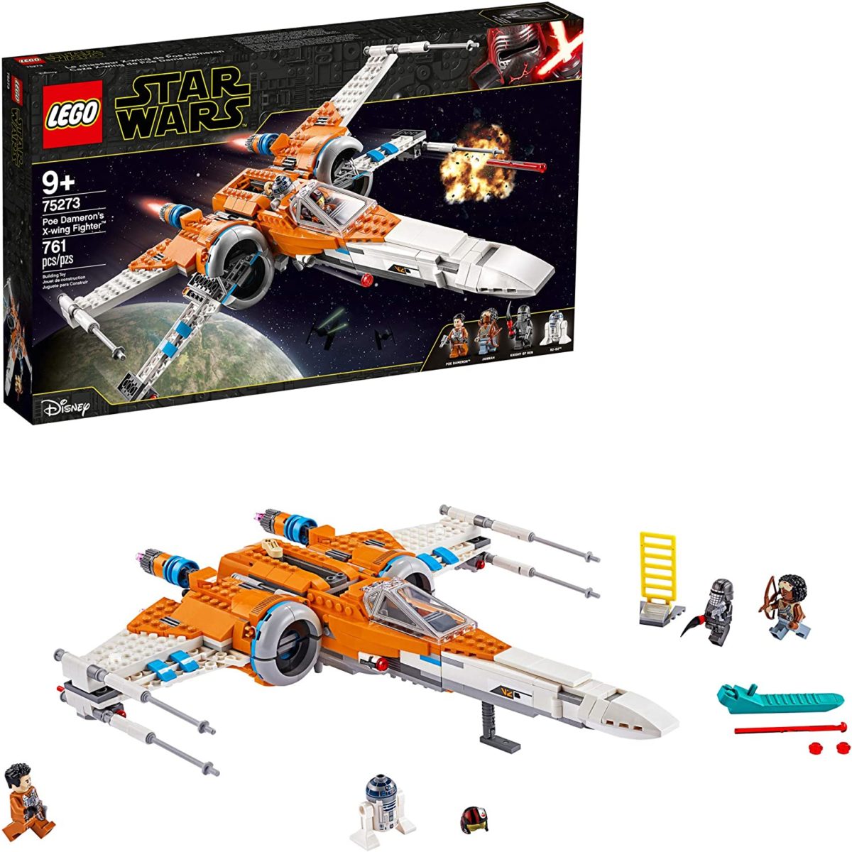 LEGO Star Wars Poe Dameron's X-wing Fighter 75273 Building Kit, Cool Construction Toy