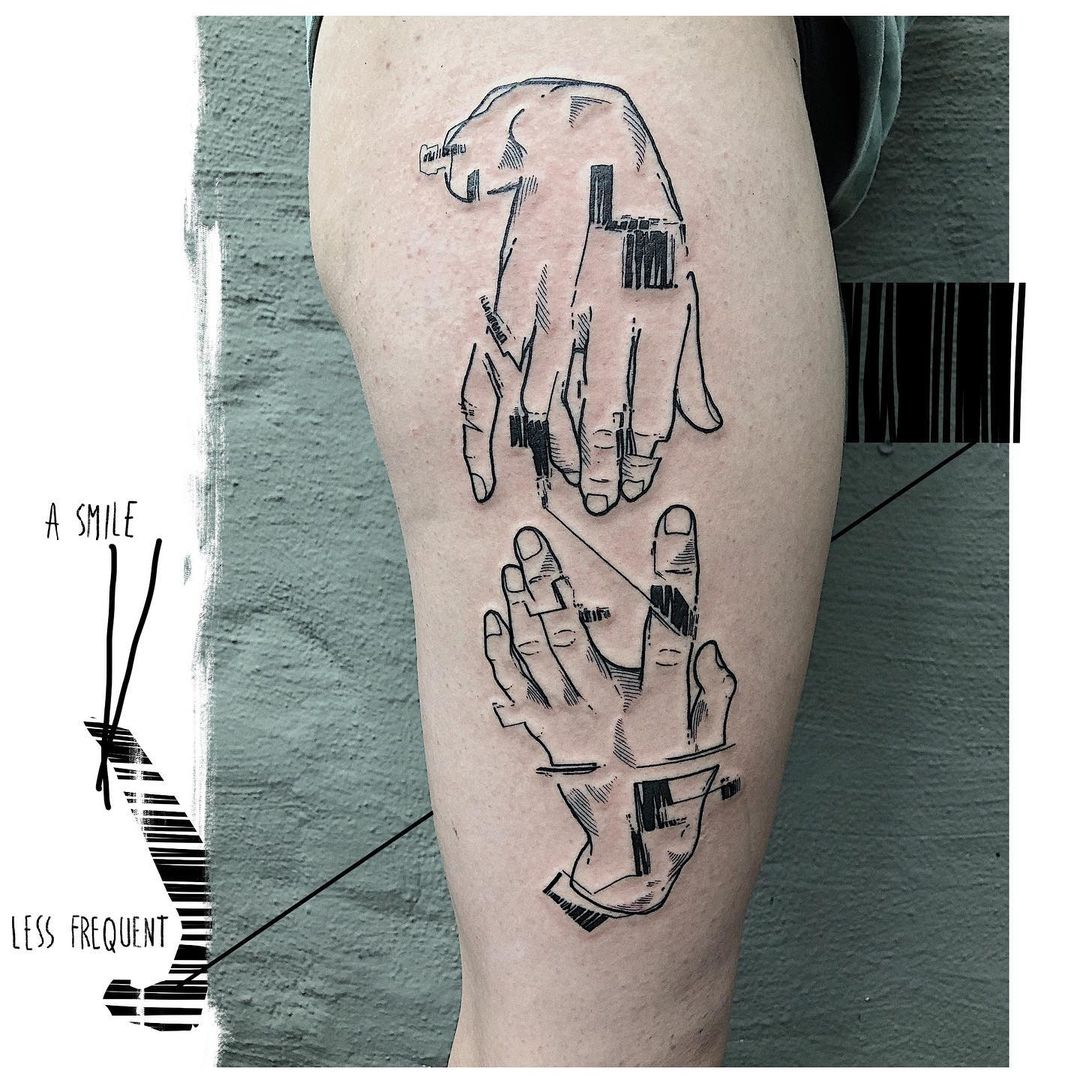 25 Glitch Tattoos That Showcase This Emerging, Trippy Trend