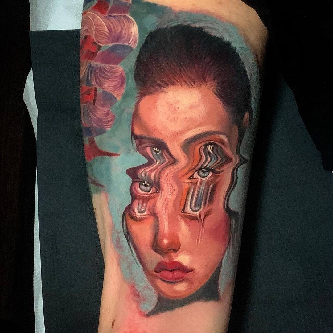 25 Glitch Tattoos That Showcase This Emerging, Trippy Trend