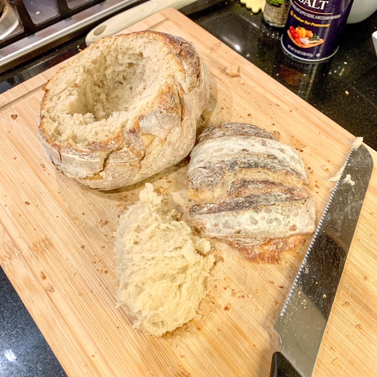 30 Minute Seafood Chowder Bread Bowls from Ayesha Curry