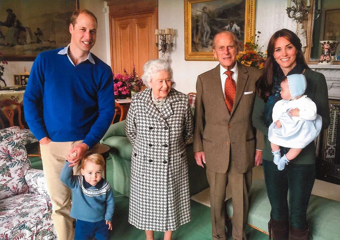 We Love This Never-Before-Seen Photo of the Queen, the Late Prince Philip, and Their Great-Grandchildren