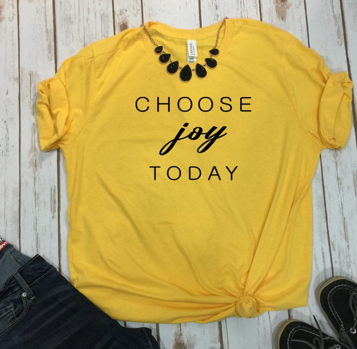 26 Awesome Etsy T-Shirts That Send a Positive Message and Make Great Gifts | "Choose joy!"