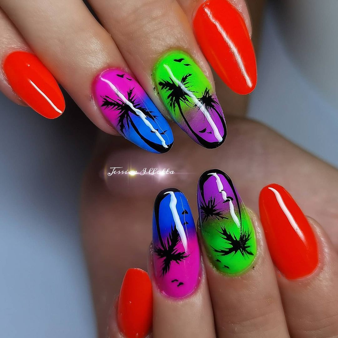 30 Different Coloured Nails