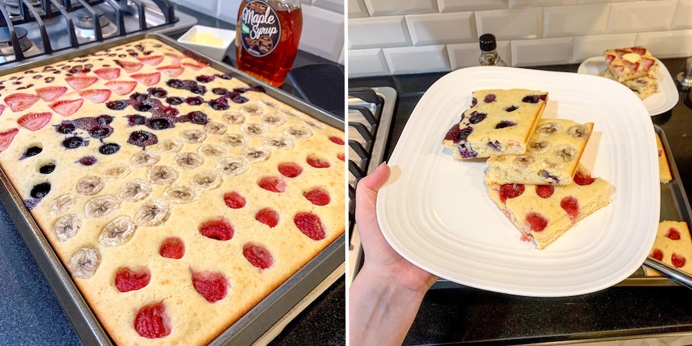 This Sheet Pan Pancake Recipe Is An Effortless Breakfast Cheat