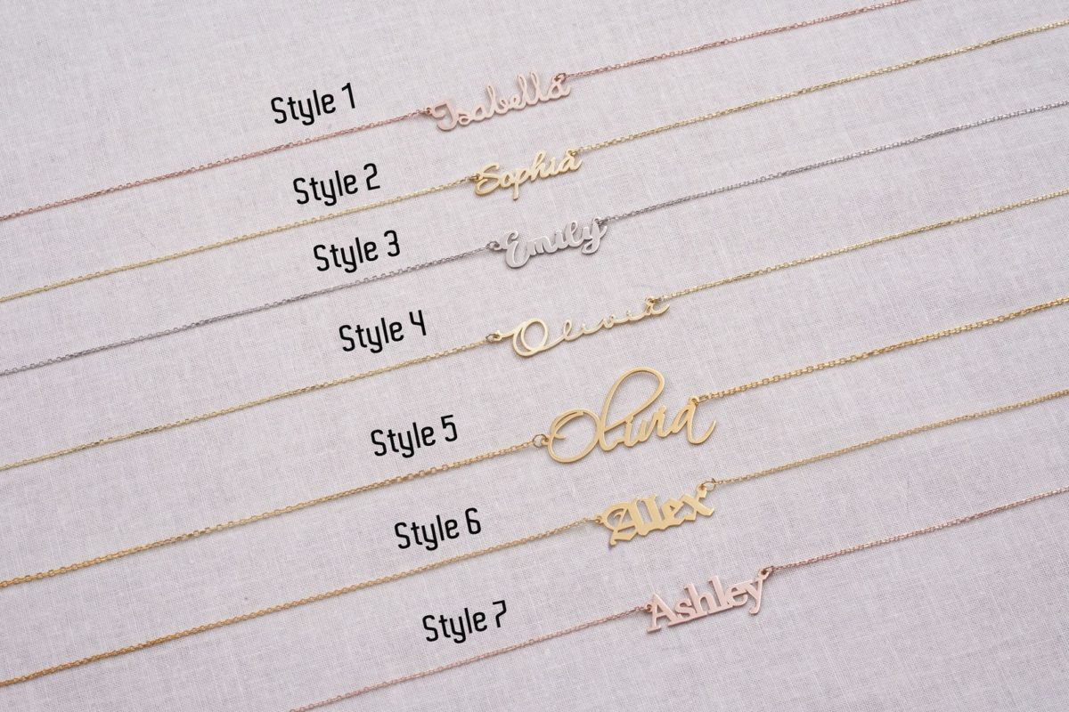 10 Customized Name Necklace Gifts