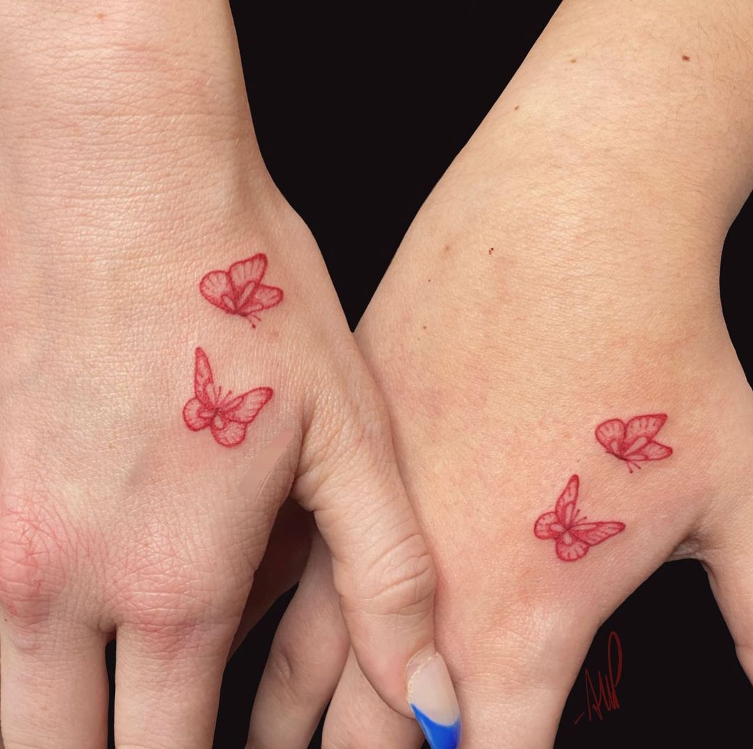 55 Butterfly Hand Tattoo