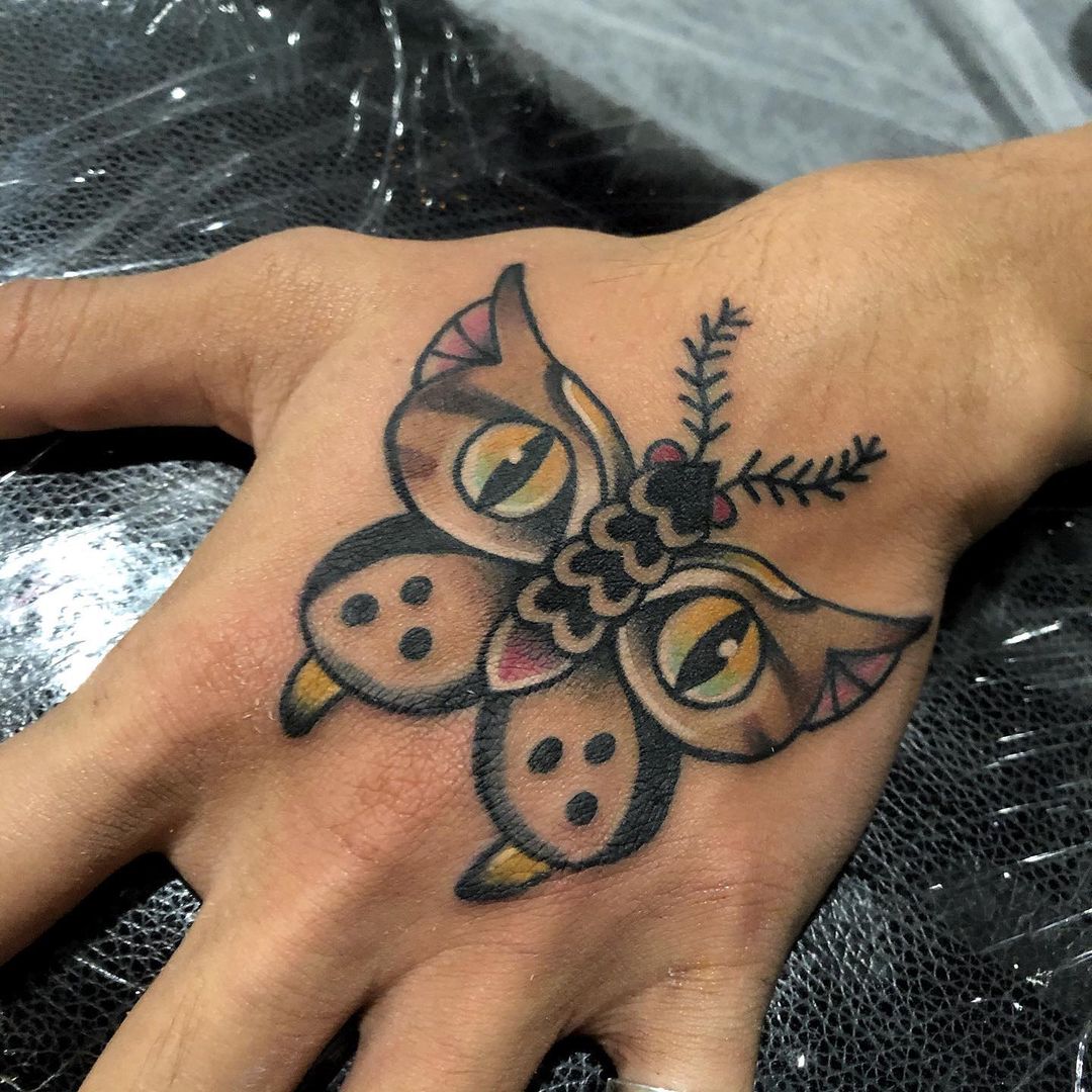 55 Butterfly Hand Tattoo