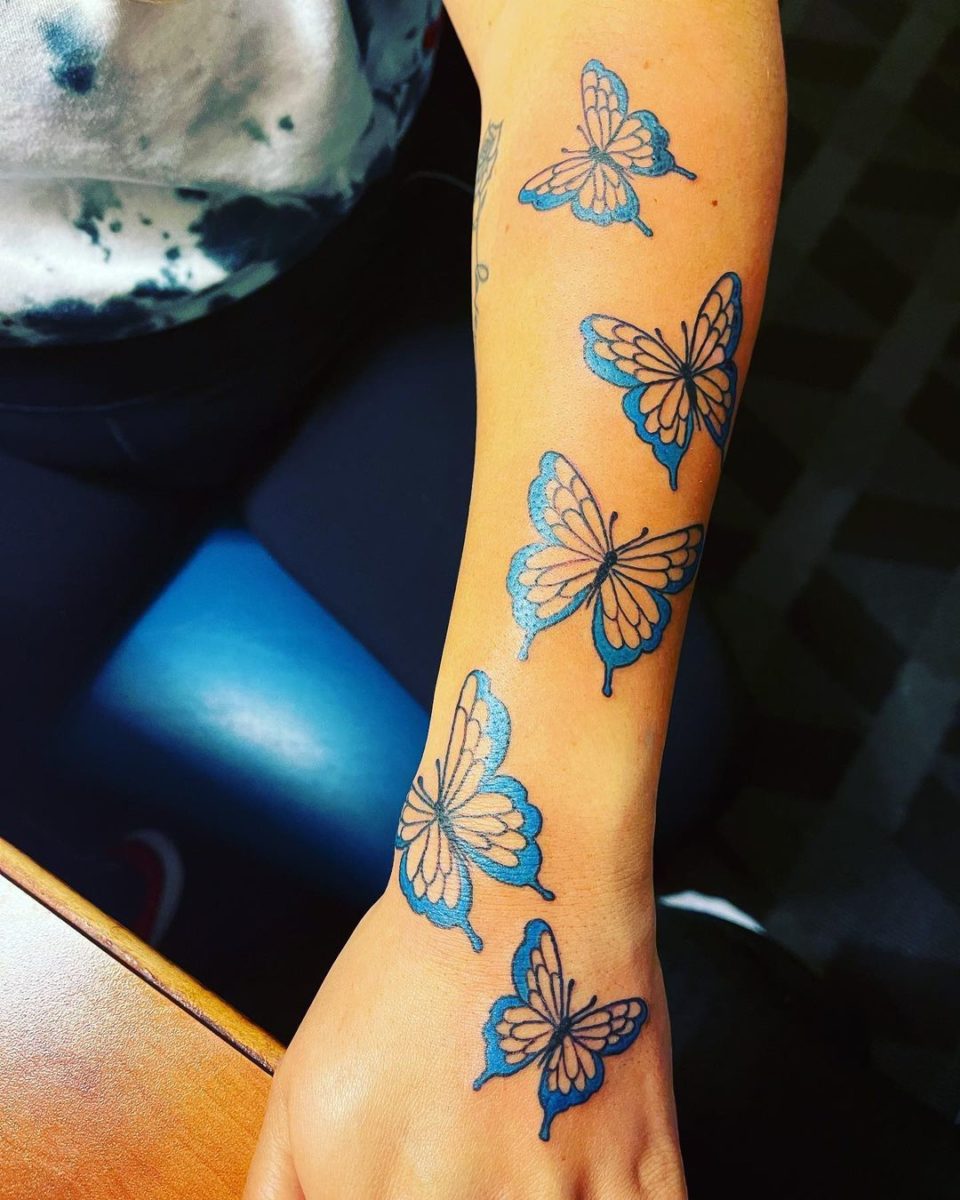 55 Butterfly Hand Tattoo