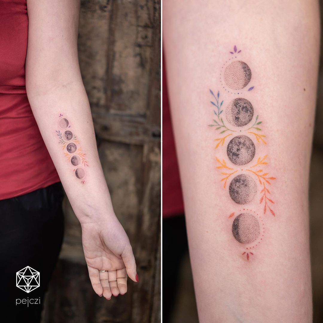 Moon Phases Tattoo Ideas 