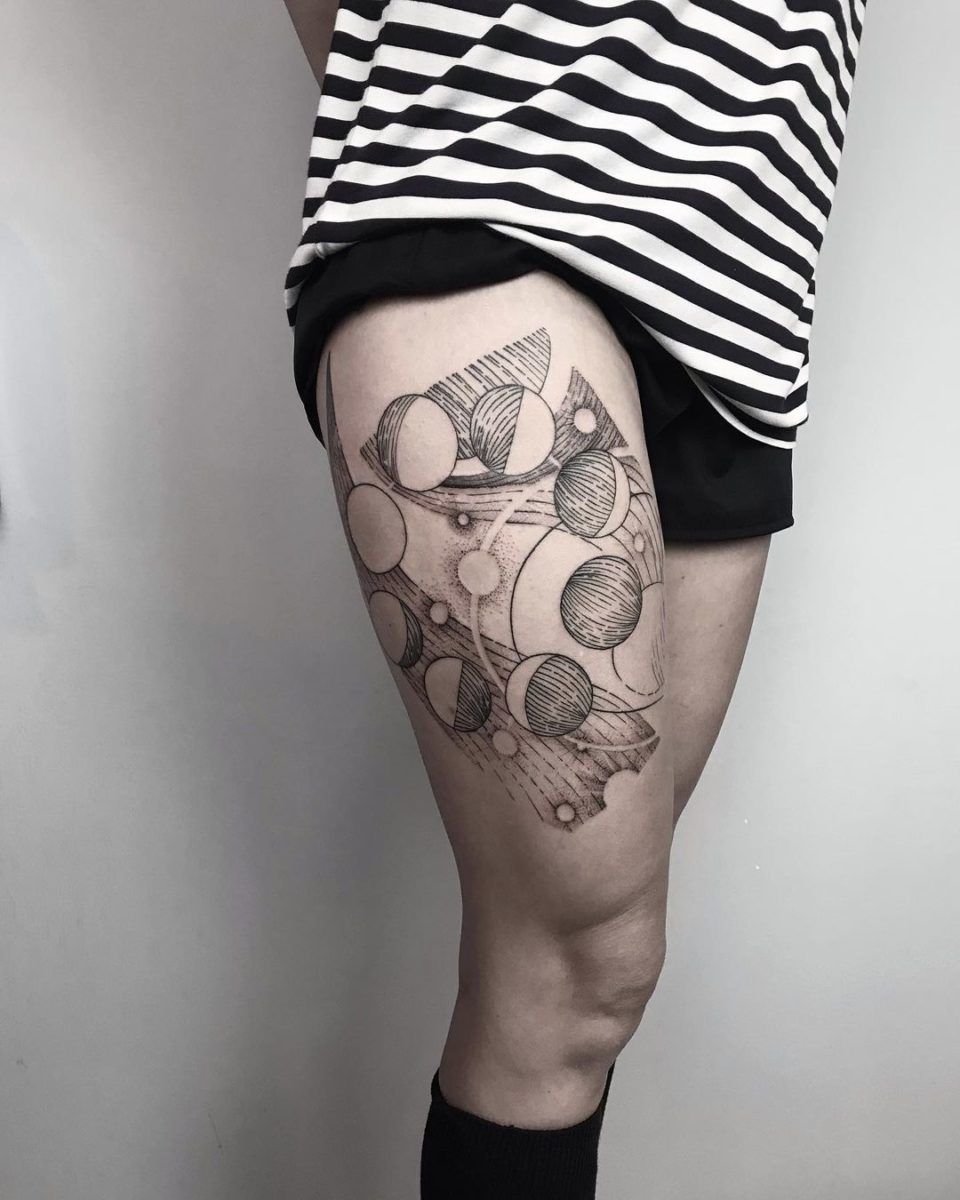 Moon Phases Tattoo Ideas 