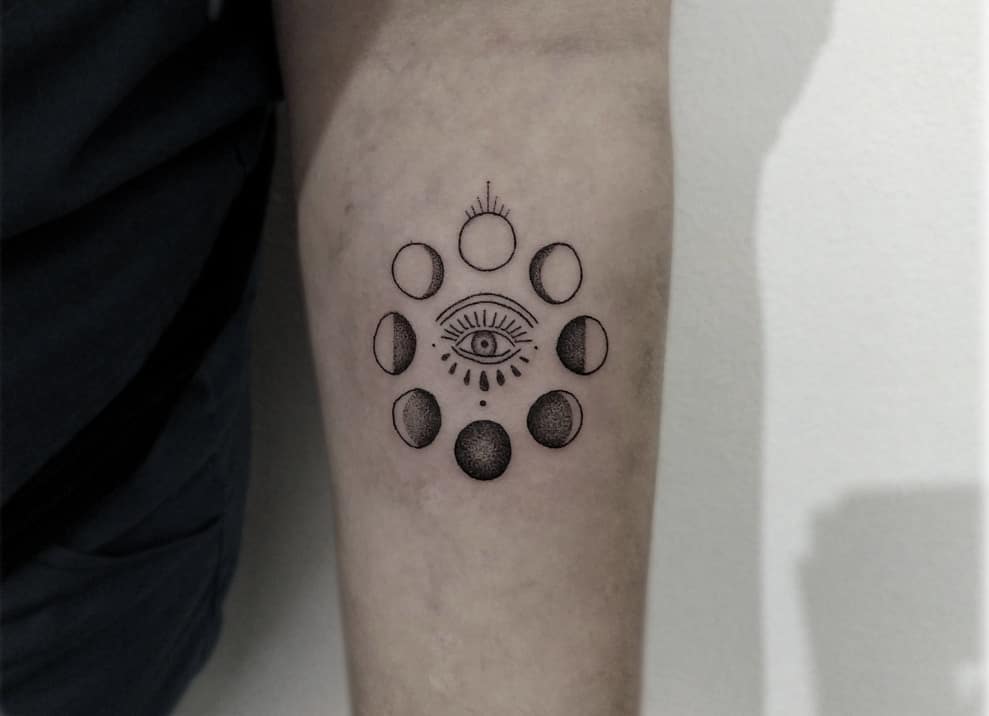 Moon Phases Tattoo Ideas 