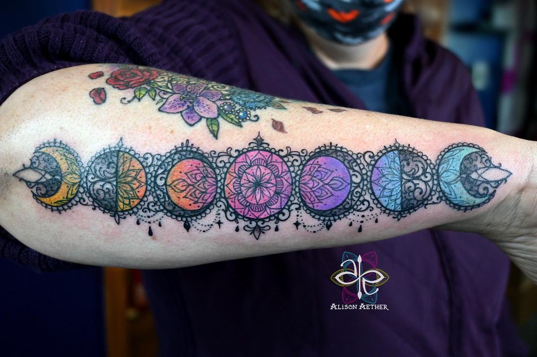 Moon Phases Tattoo Ideas 