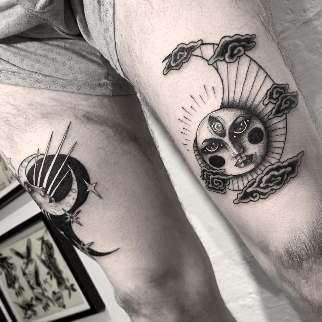 Sun and Moon Tattoo Ideas