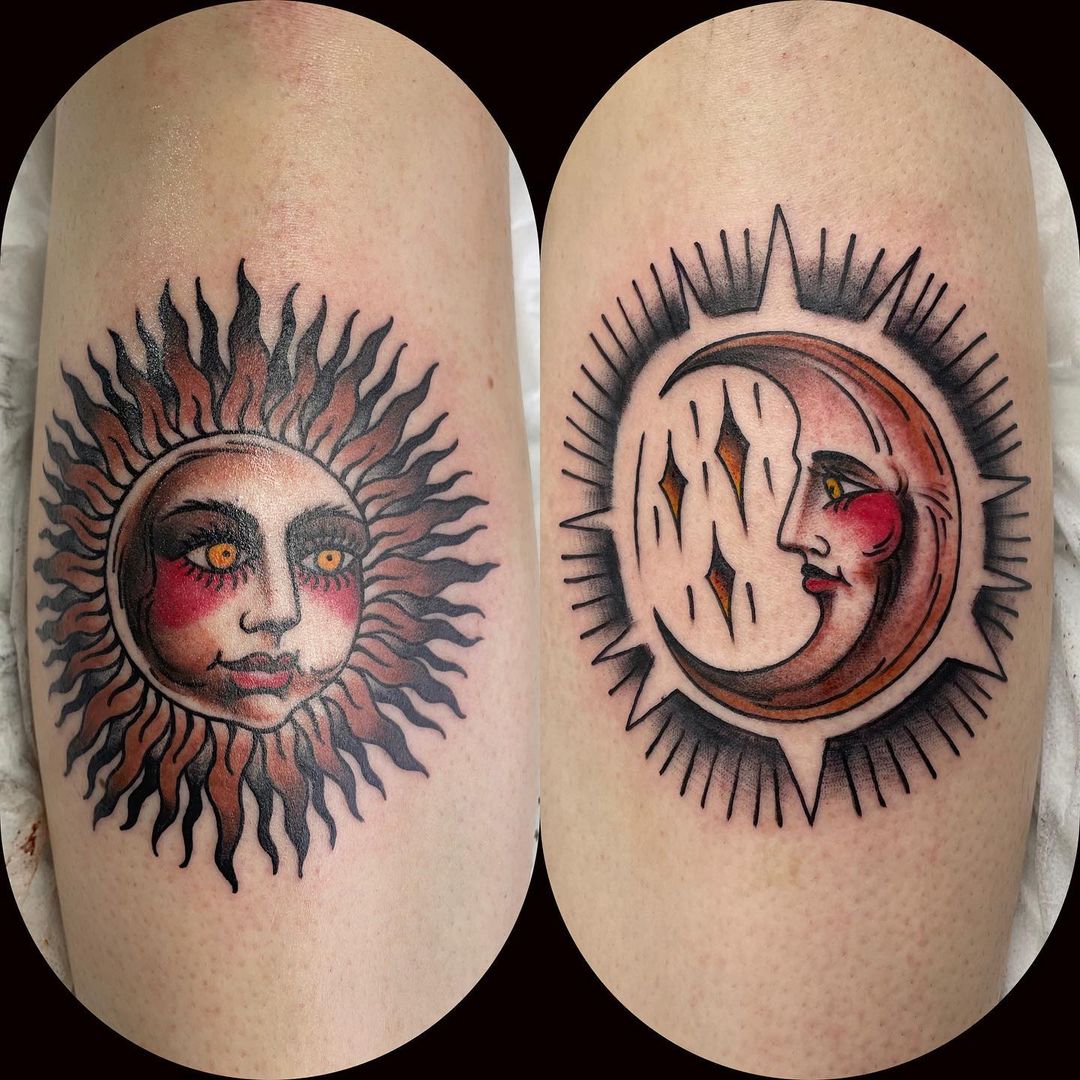 Sun and Moon Tattoo Ideas