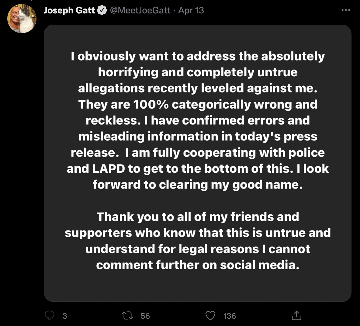 Joseph Gatt Arrested 