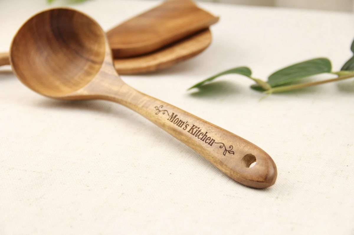 Wooden Kitchen Utensils Engraved 