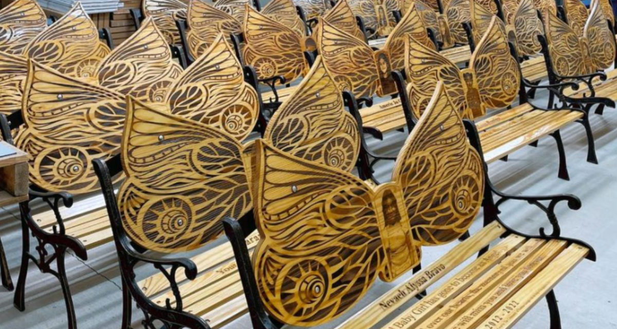 Man Crafts 21 Handmade Memorial Benches To Honor Uvalde School Shooting Victims