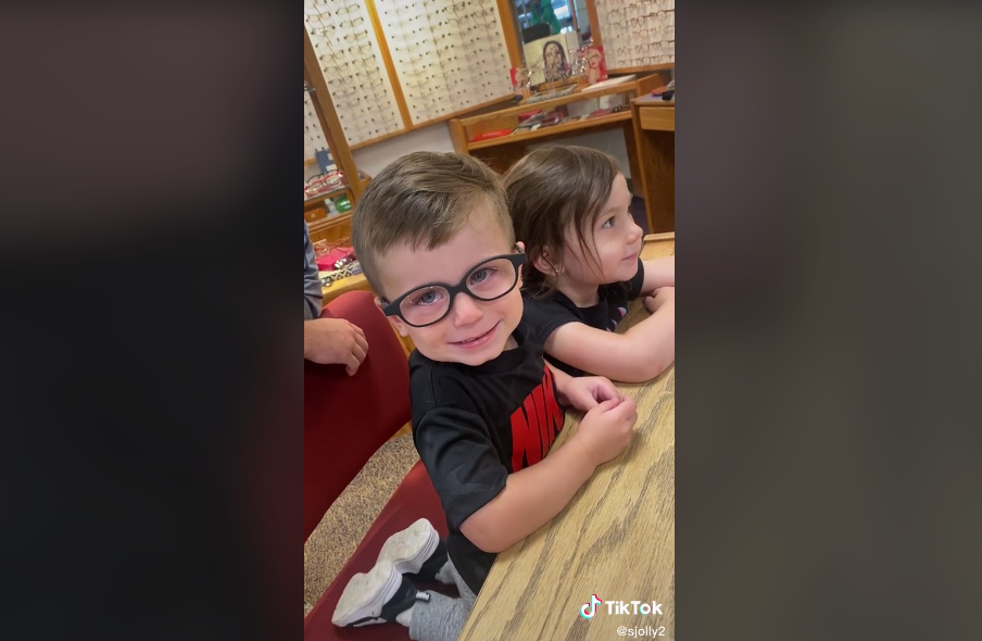 Emotional TikTok Video Shows the Moment a Little Boy Wears Glasses for the First Time