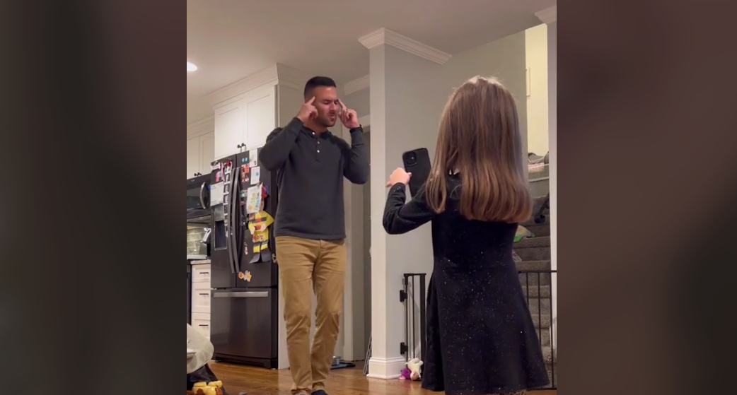 Daddy-Daughter Duo Go Viral on TikTok After Posting Reaction to the ‘Love Story’ Dance Challenge Trend