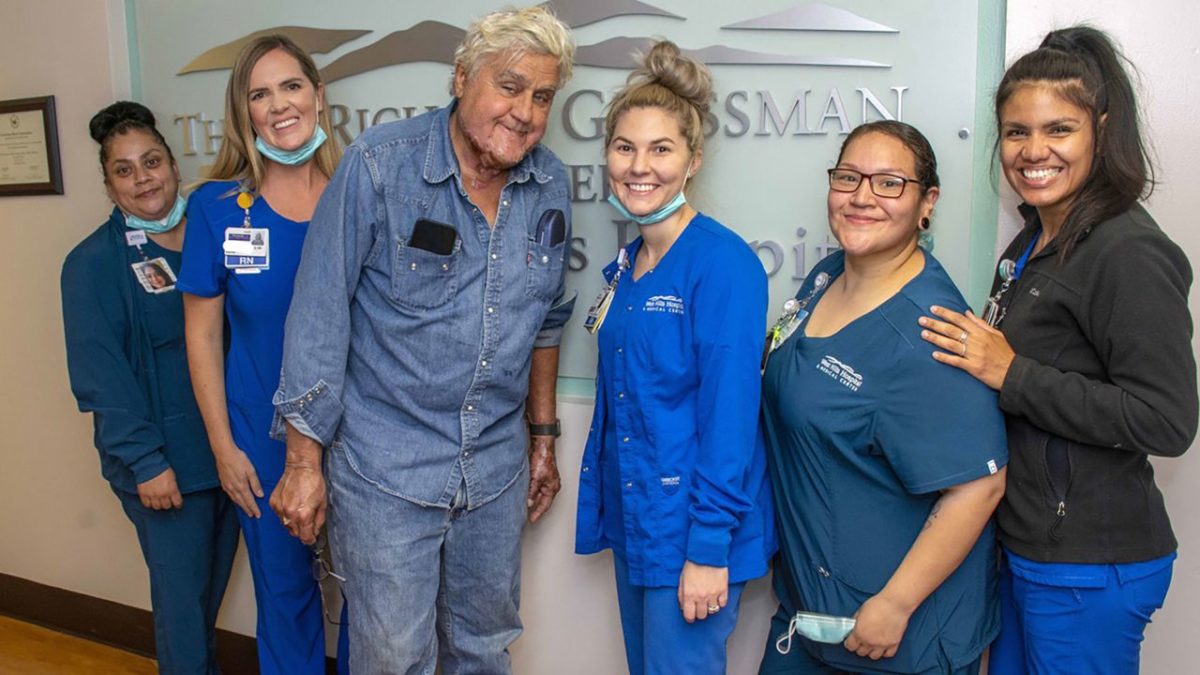 BREAKING: Jay Leno Released From Burn Center as Photo Reveals Burns to His Face | Jay Leno has been released from the hospital and has shared photos of the second and third-degree burns he suffered to his face.