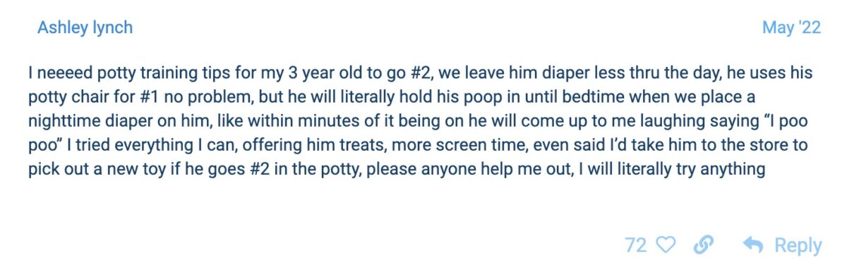 Potty training questions