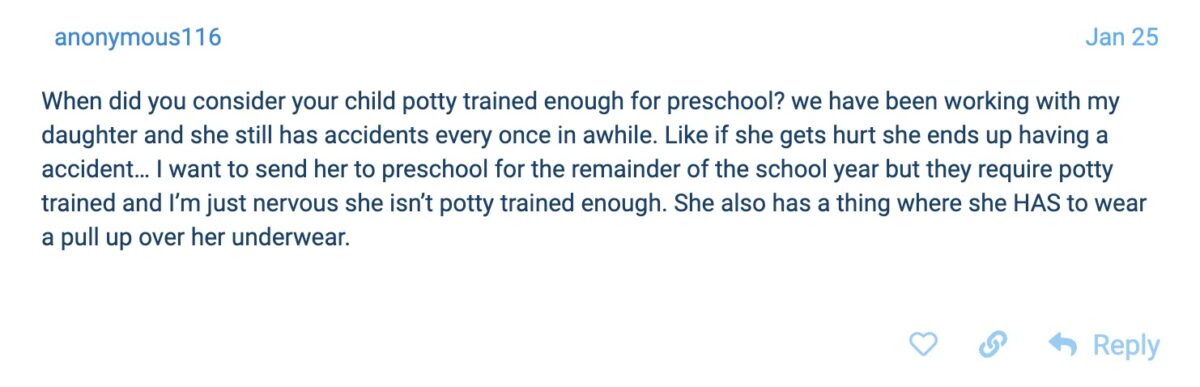 Potty training questions