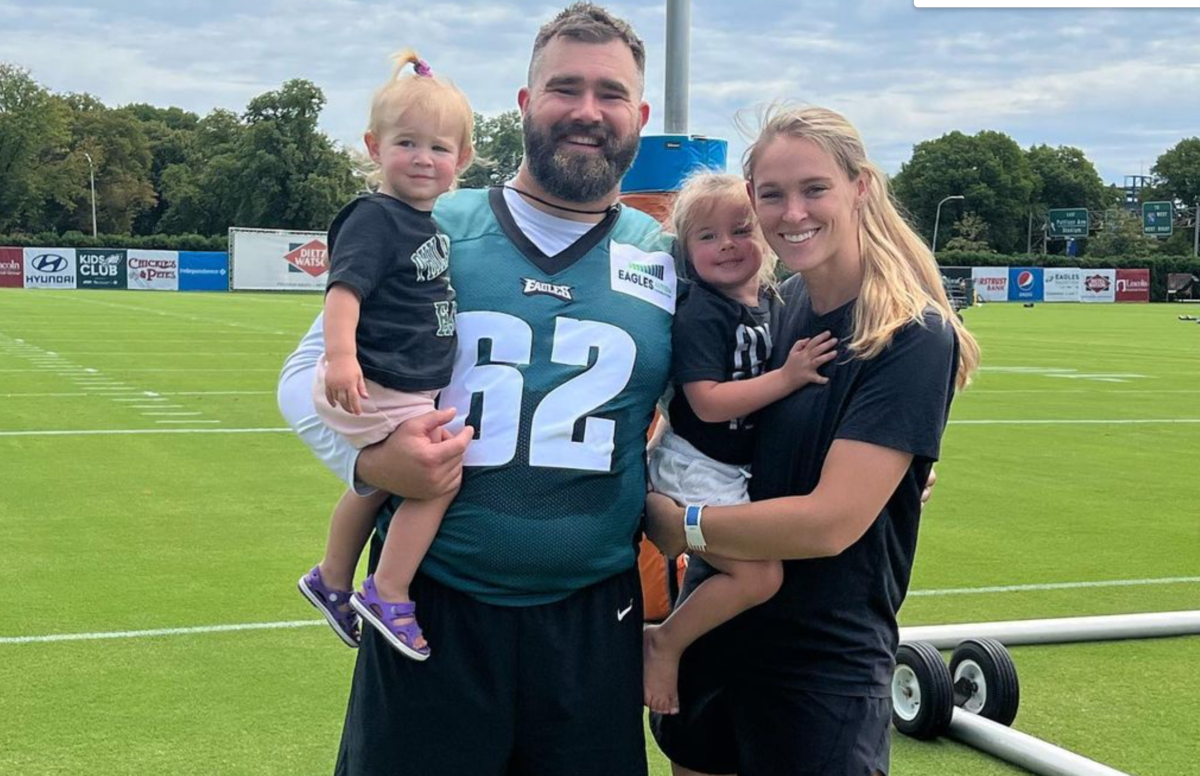 Kylie Kelce Responds to Those Criticizing Her Husband, Jason Kelce, for ‘Playing Fetch’ With His Two Daughters