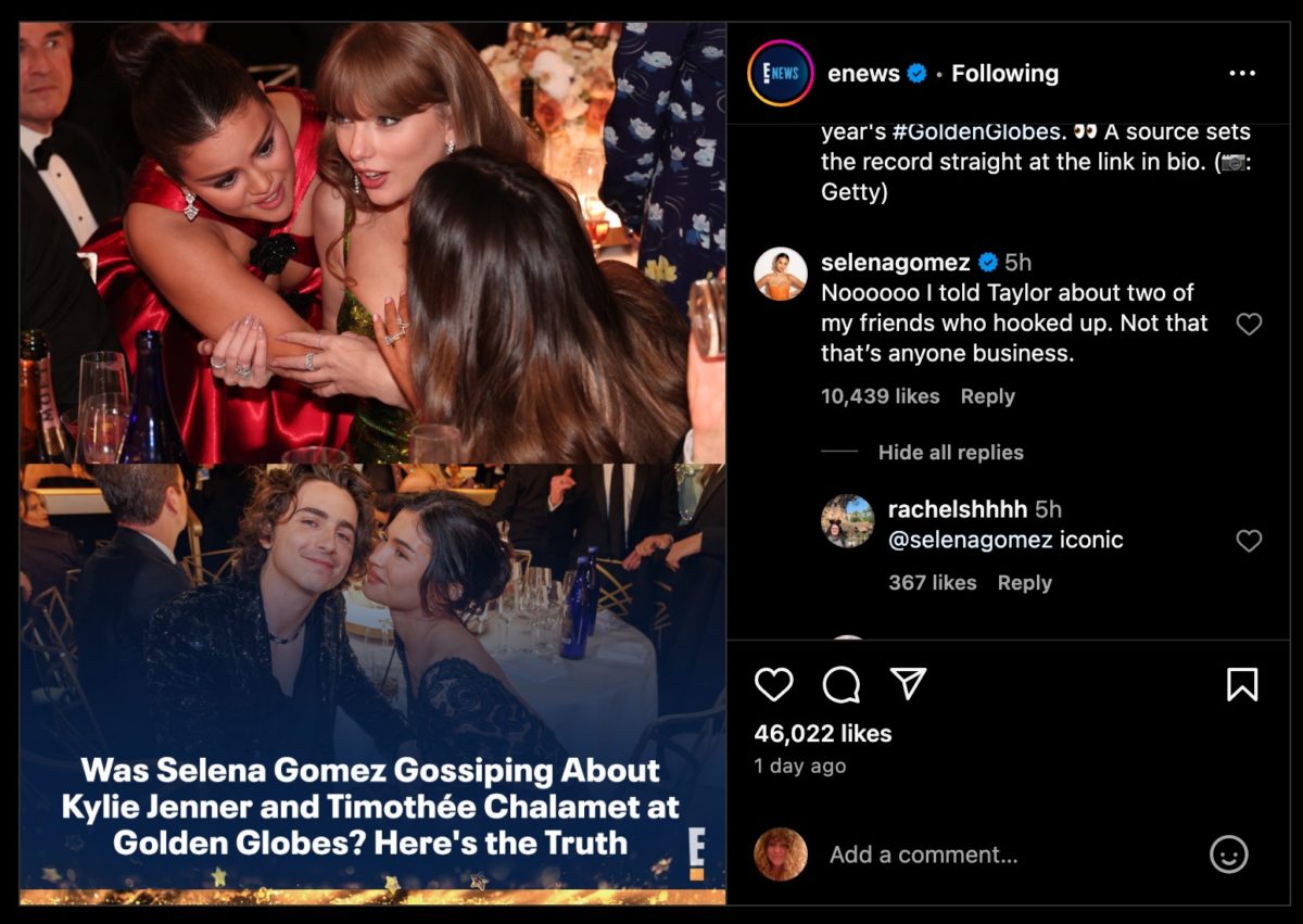 Selena Gomez Finally Reveals What She Taylor Swift In Gossip Session Seen Around the World | The best way to explain the Golden Globes Award ceremony on January 7 is chaotic. But that doesn’t mean it wasn’t full of moments that quickly went viral.