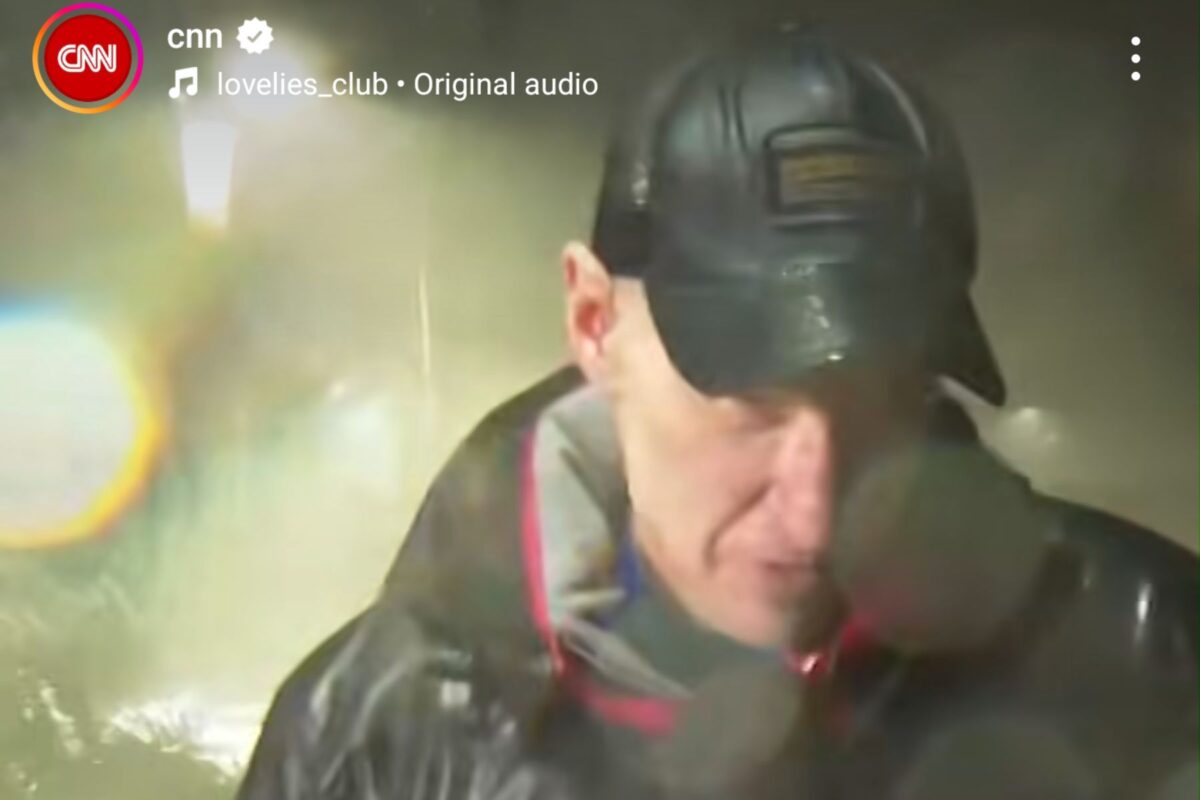 CNN’s Anderson Cooper gets hit in head by debris while covering Hurricane Milton